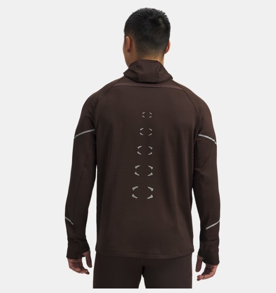 Kahverengi Erkek UA Halo Run Cold Weather Balaclava Sweatshirt