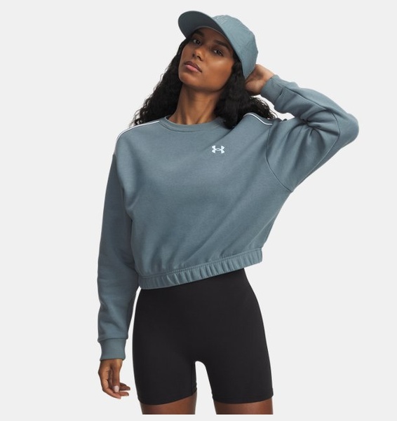 Mavi Kadın UA Rival Fleece Piped Crew Sweatshirt