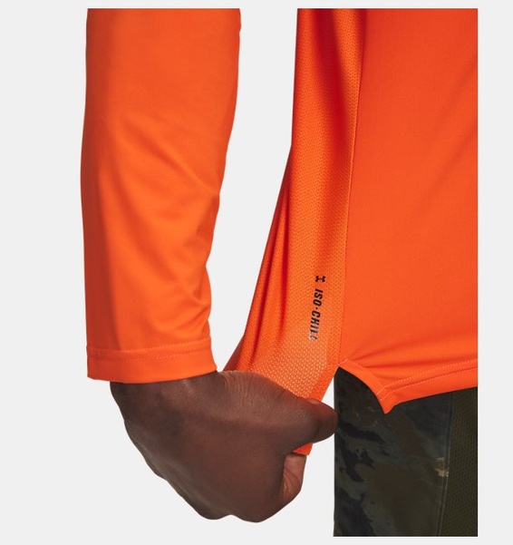 Turuncu Erkek UA Project Rock Iso Chill Uzun Kollu T-Shirt