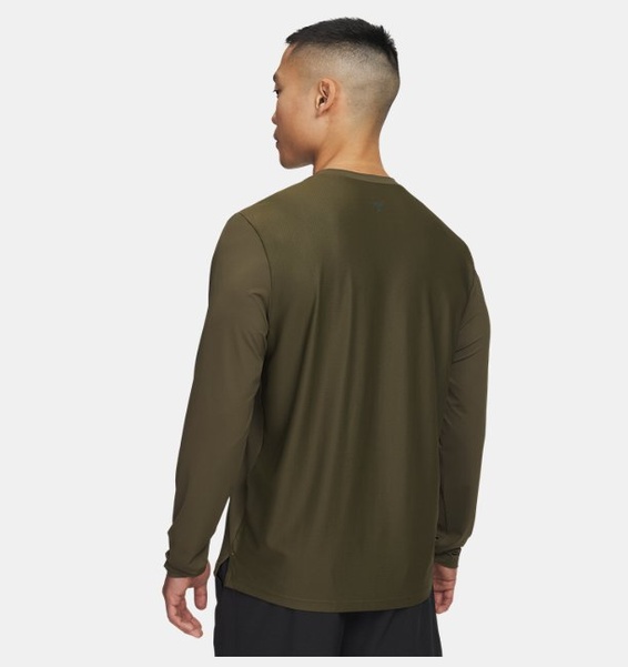 Yeşil Erkek UA Project Rock Iso Chill Uzun Kollu T-Shirt