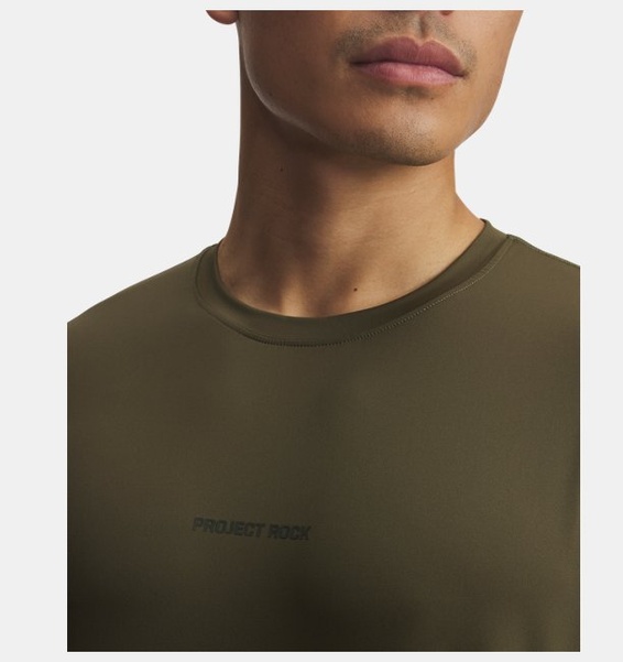 Yeşil Erkek UA Project Rock Iso Chill Uzun Kollu T-Shirt