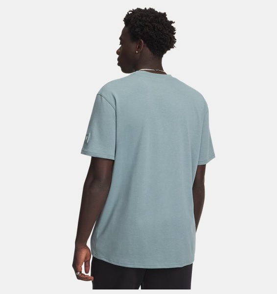 Yeşil Erkek UA Curry Verbiage Tee T-Shirt