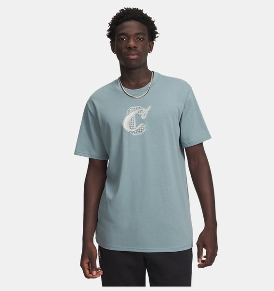 Yeşil Erkek UA Curry Verbiage Tee T-Shirt