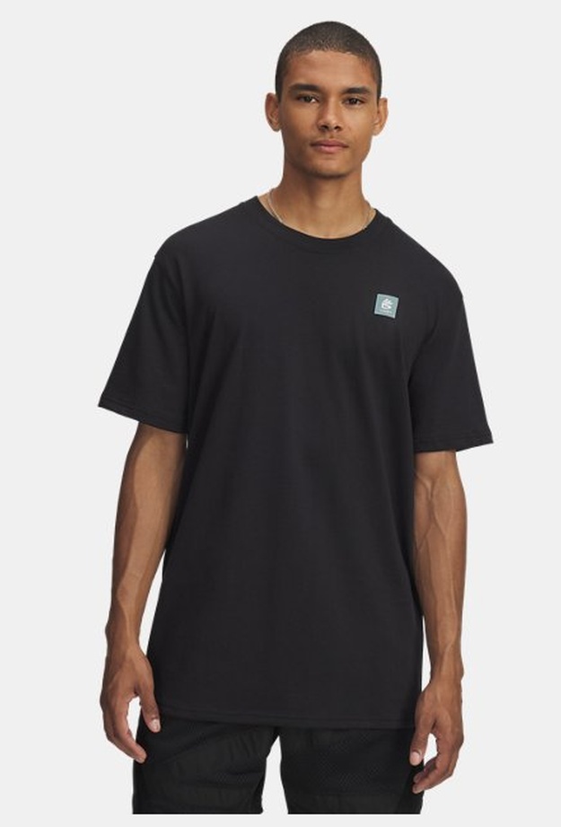 Erkek UA Curry Verbiage Tee T-Shirt Siyah 198633302438 | Under Armour