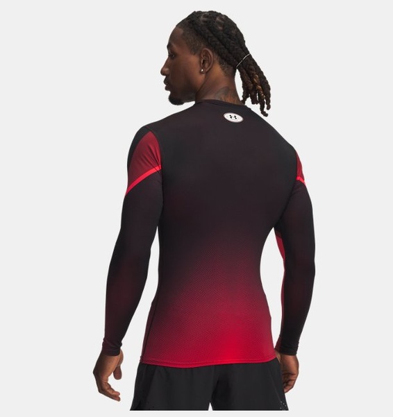 Kırmızı Erkek UA Heatgear Sub Crew Uzun Kollu T-Shirt