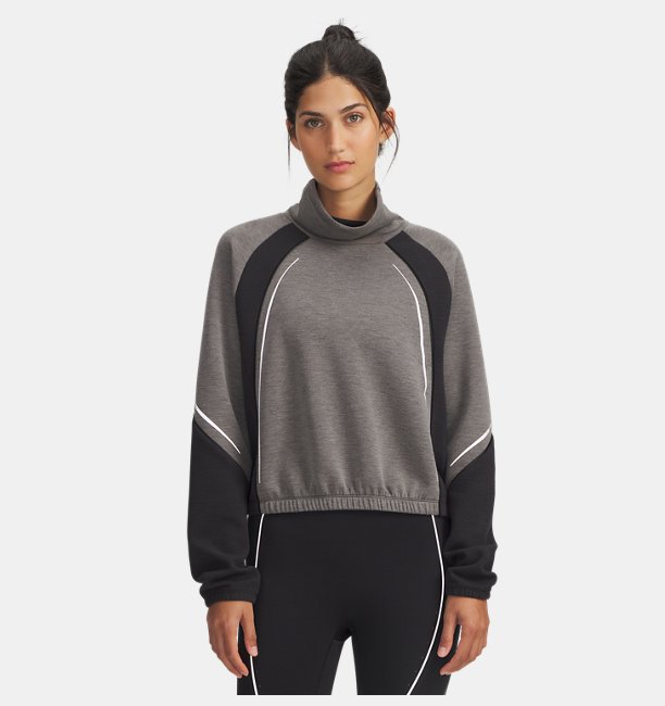 Kadın UA Halo Cold Weather Mock Sweatshirt Siyah
