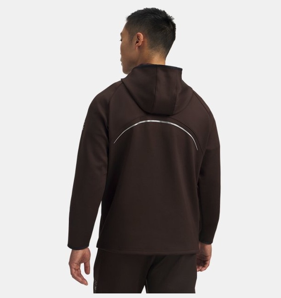 Kahverengi Erkek UA Halo Cold Weather Yarım Fermuarlı Sweatshirt