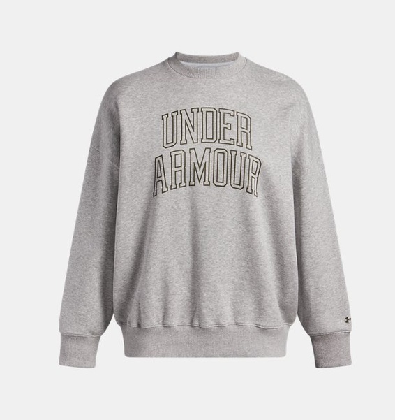 Gri Kadın UA Rival Fleece Oversize Varsity Crew Sweatshirt