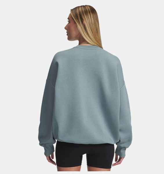 Yeşil Kadın UA Rival Fleece Oversize Varsity Crew Sweatshirt