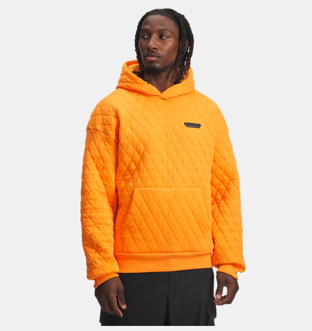 Erkek UA X Mansory Heavyweight Fleece Kapüşonlu Sweatshirt Turuncu