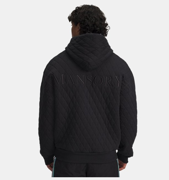 Siyah Erkek UA X Mansory Heavyweight Fleece Kapüşonlu Sweatshirt