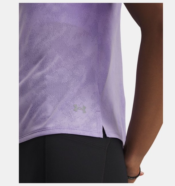 Mor Kadın UA Launch Jacquard Kısa Kollu T-Shirt