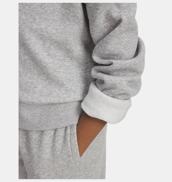 Gri Çocuk UA Rival Fleece Kapüşonlu Üst