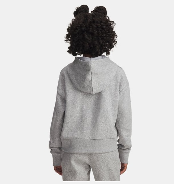 Gri Çocuk UA Rival Fleece Kapüşonlu Üst