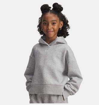 Çocuk UA Rival Fleece Kapüşonlu Üst