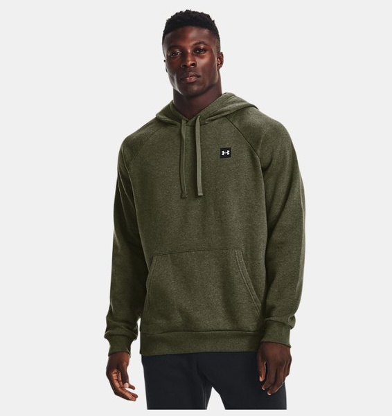 Yeşil Erkek UA Rival Fleece Kapüşonlu Üst