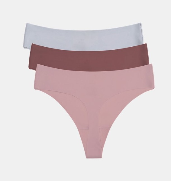 Gri Kadın UA Pure Stretch İz Yapmayan Tanga 3’lü Paket