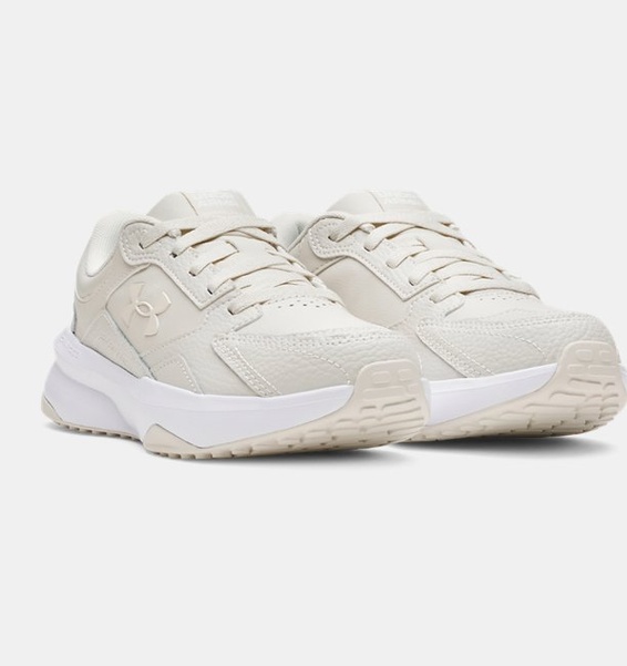 Beyaz Kadın UA Edge Deri Günlük Ayakkabı