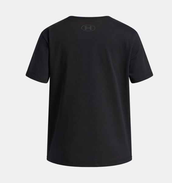 Siyah Kız Çocuk UA Rival Shimmer Kısa Kollu T-Shirt