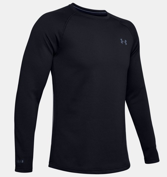 Siyah Erkek ColdGear® Base 4.0 Bisiklet Yaka
