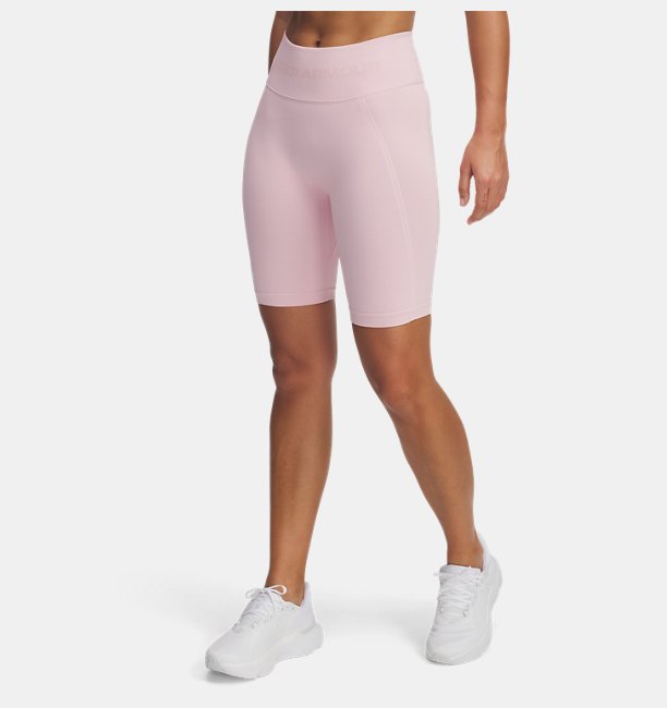 Kadın UA Vanish Dikişsiz Kısa Tayt Pembe