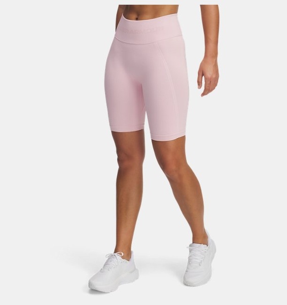 Pembe Kadın UA Vanish Dikişsiz Kısa Tayt