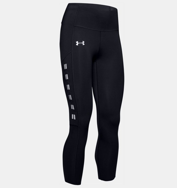 Siyah Kadın UA Qualifier Speedpocket Roadside Koşuway Diz Altı