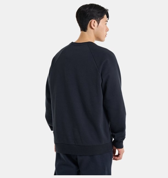 Siyah Men's UA Rival Cotton Bisiklet Yaka