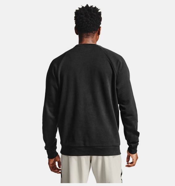 Siyah Men's UA Rival Cotton Bisiklet Yaka