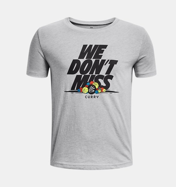 Gri Erkek Çocuk Curry We Don't Miss Kısa Kollu T-shirt