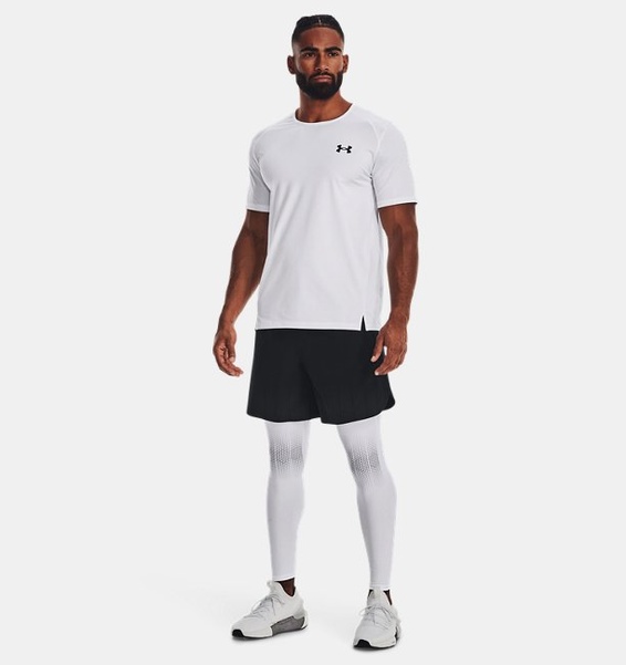 Beyaz Erkek HeatGear® ArmourBaskılı Tayt