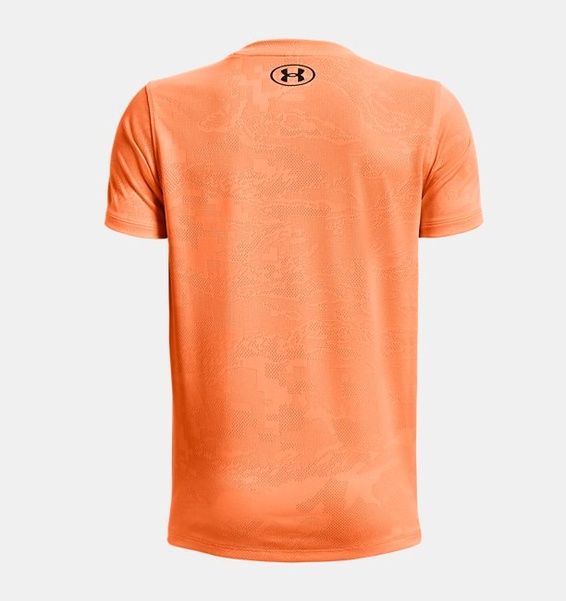 Turuncu Erkek Çocuk UA Tech™ Pencereli Jakarlı Kısa Kollu T-shirt