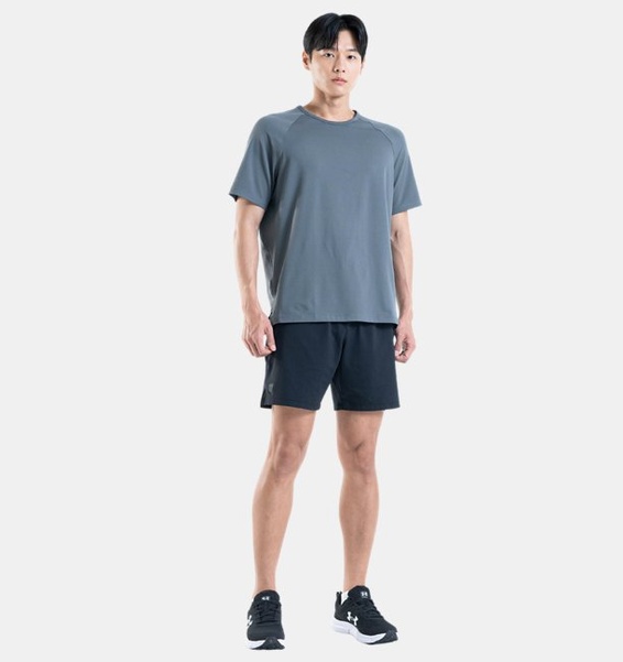 Gri Erkek UA Meridian Kısa Kollu T-shirt