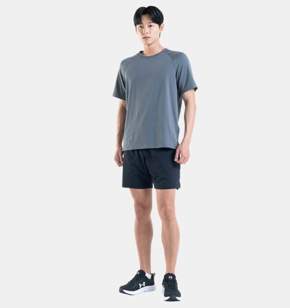 Gri Erkek UA Meridian Kısa Kollu T-shirt