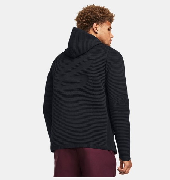 Siyah Erkek Curry IntelliKnit Kapüşonlu Üst