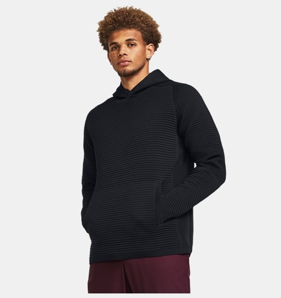 Siyah Erkek Curry IntelliKnit Kapüşonlu Üst