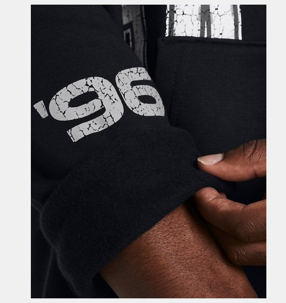 Siyah Erkek UA Icon Fleece Kapüşonlu Üst