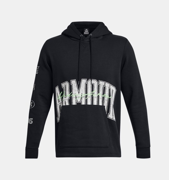 Siyah Erkek UA Icon Fleece Kapüşonlu Üst