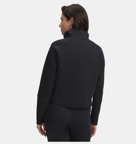 Siyah Kadın UA Unstoppable Fleece Yarım Fermuarlı Sweatshirt