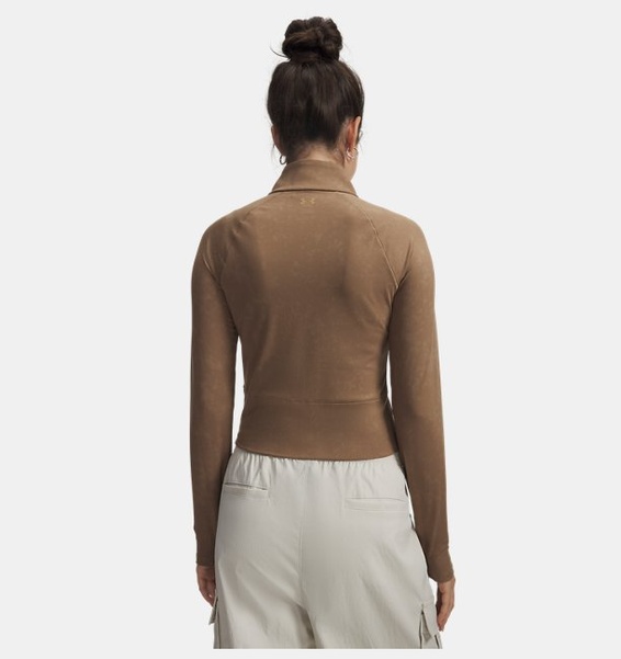 Kahverengi Kadın UA Meridian Suede Effect Fermuarlı Ceket