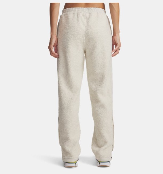 Beyaz Kadın UA High Pile Fleece Eşofman Altı