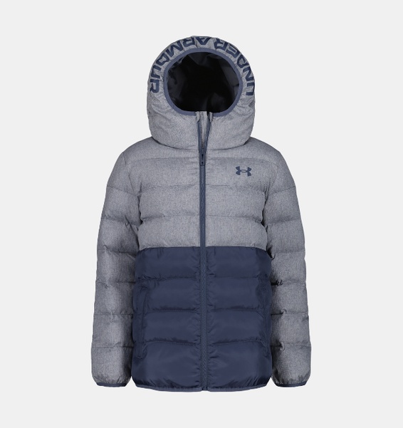 Gri Erkek Çocuk UA Pronto Colorblock Puffer Mont