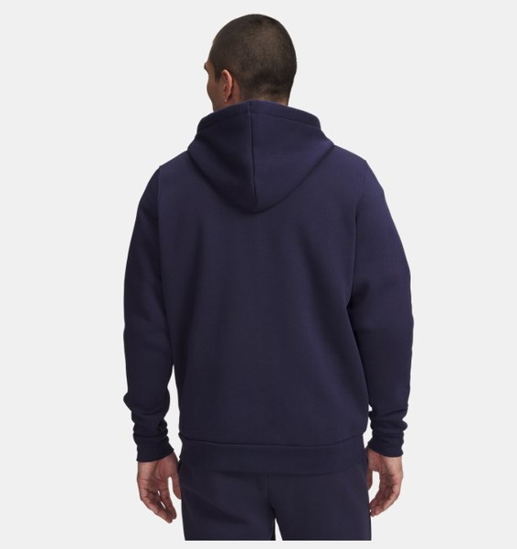 Lacivert Erkek UA Icon Fleece Tam Fermuarlı Kapüşonlu Üst