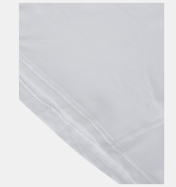 Beyaz Erkek UA ColdGear Armour Fitted Mock Uzun Kollu T-shirt