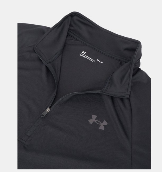 Siyah Erkek UA Tech 2.0 1/2 Fermuarlı Uzun Kollu T-shirt