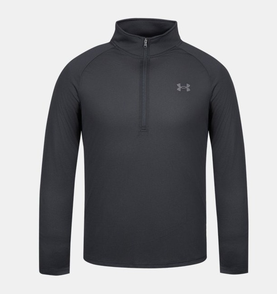 Siyah Erkek UA Tech 2.0 1/2 Fermuarlı Uzun Kollu T-shirt