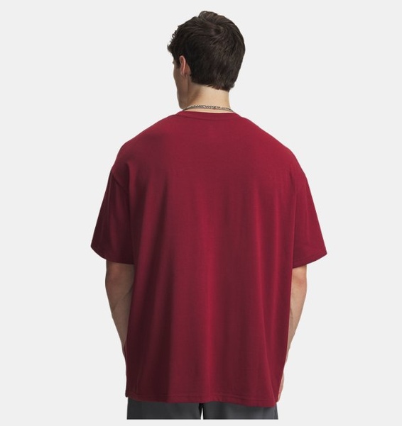 Kırmızı Erkek UA Heavyweight Kısa Kollu T-shirt