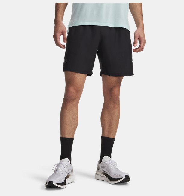 Erkek UA Launch 7inch Şort Siyah