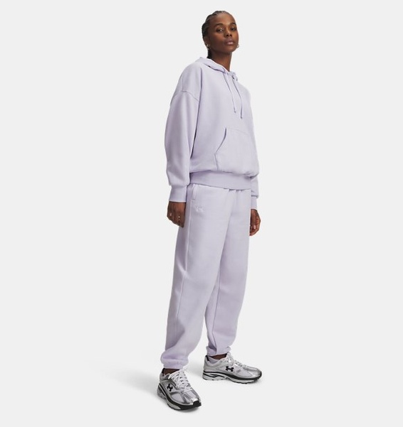 Mor Kadın UA Rival Fleece Oversized Eşofman Altı