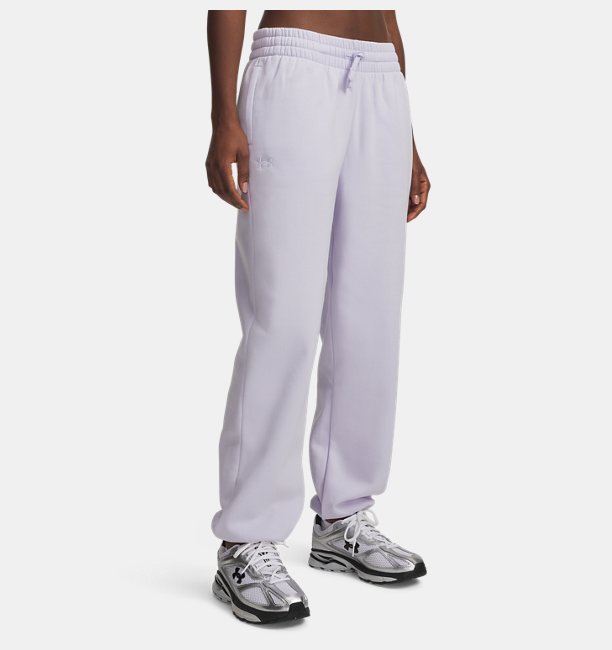 Kadın UA Rival Fleece Oversized Eşofman Altı Mor